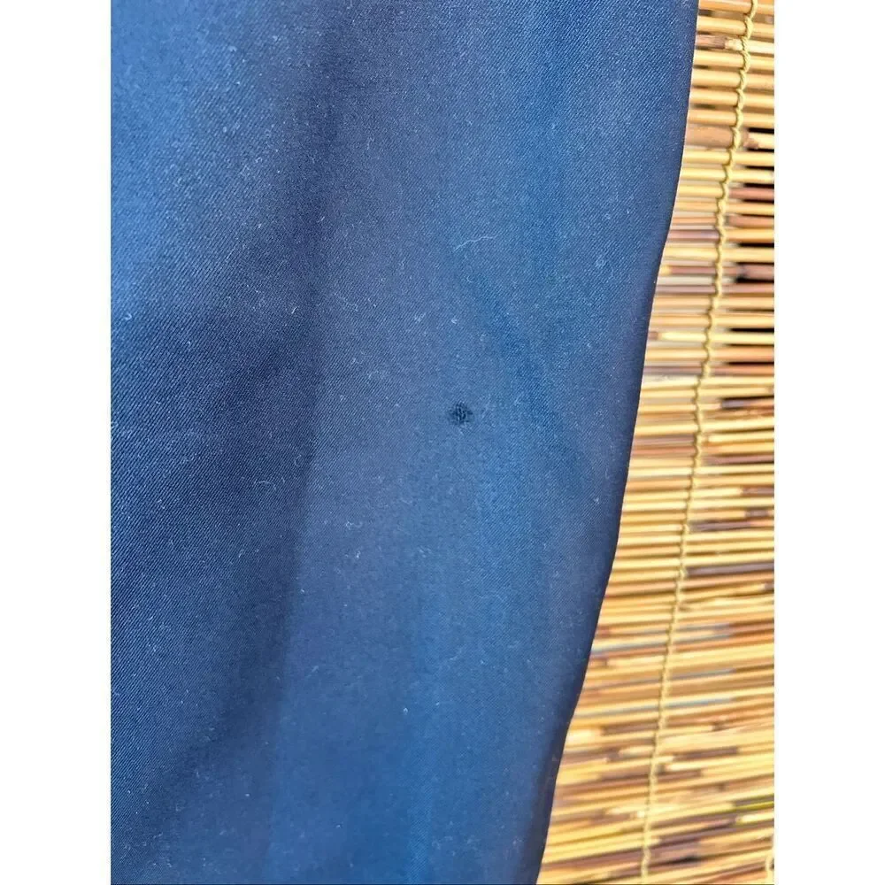 Caravelli Navy Blue Suite 60L 56W Jacket and Pants Small Hole in back of leg as
